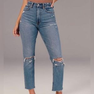 Abercrombie The Ankle Straight Ultra High Rise